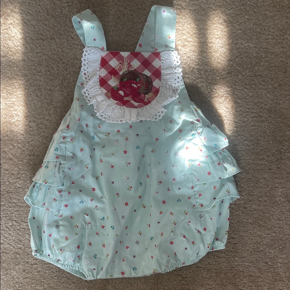 Floral Kids Romper with Ruffle Details